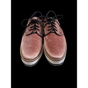 SHELLYS LONDON FONTAIN PLATFORM VELVET OXFORD‎ LOAFER RETRO 39